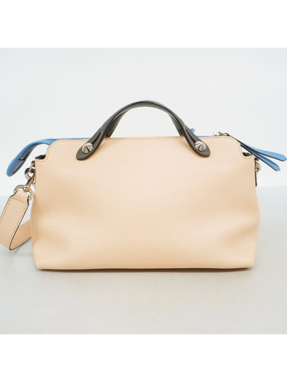 Fendi Handbag by the Way Leather Pink Beige Silver 2-Way Bag - Picture 13 of 13
